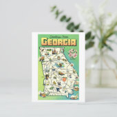 ヴィンテージの案内書グルジア地図はがき ポストカード (スタンド正面)