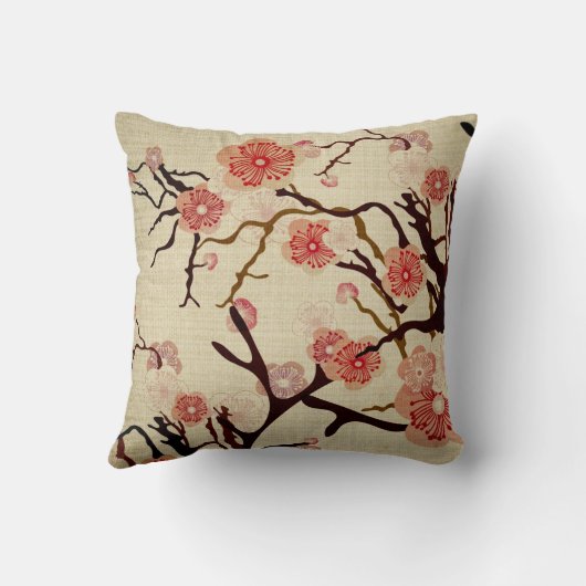 ヴィンテージの桜の木のアメリカ人のMoJoの枕 クッション (裏面)