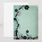 ヴィンテージの桜の花の招待状 招待状 (正面/裏面)