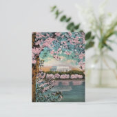 ヴィンテージの桜 ワシントンDC ポストカード (スタンド正面)
