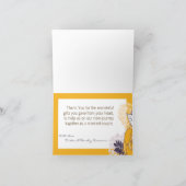 ヴィンテージの梅色の感謝カード 折り畳み式 サンキューカード (内部)