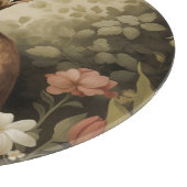 ヴィンテージの森の中のウッドランドフローラ カッティングボード (角)