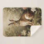 ヴィンテージの森の中のウッドランドフローラ シェルパブランケット (正面(横))