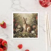 ヴィンテージの森の中のウッドランドフローラ スタンダードカクテルナプキン (インサイチュ)