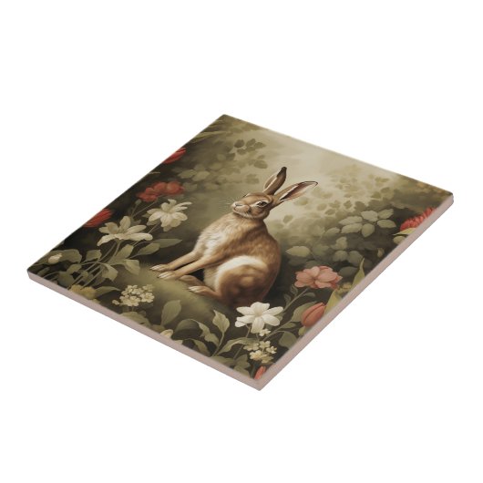 ヴィンテージの森の中のウッドランドフローラ タイル (側面)