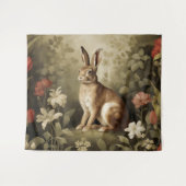 ヴィンテージの森の中のウッドランドフローラ タペストリー (正面(横))