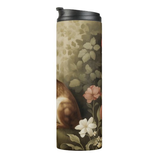 ヴィンテージの森の中のウッドランドフローラ タンブラー (回転右)