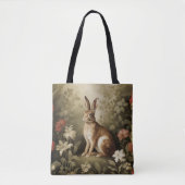 ヴィンテージの森の中のウッドランドフローラ トートバッグ (正面)