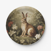 ヴィンテージの森の中のウッドランドフローラ ペーパープレート (正面)