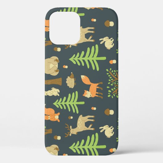 ヴィンテージの森の動物、子供のパターン Case-Mate iPhoneケース (裏面)