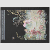 ヴィンテージの森の妖精と小妖精や小人 薄葉紙 (正面)