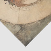 ヴィンテージの森の妖精と花の冠のデコページ 薄葉紙 (詳細)