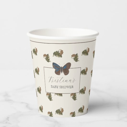 ヴィンテージの森の赤ちゃんシャワー 紙コップ (正面)