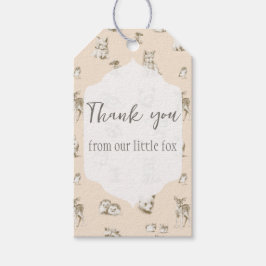 ヴィンテージの森の赤ちゃん動物 ギフトタグ