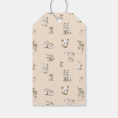 ヴィンテージの森の赤ちゃん動物 ギフトタグ (裏面)