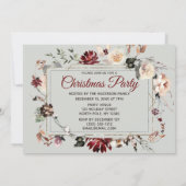 ヴィンテージの森の鹿の素朴クリスマスパーティー 招待状 (裏面)