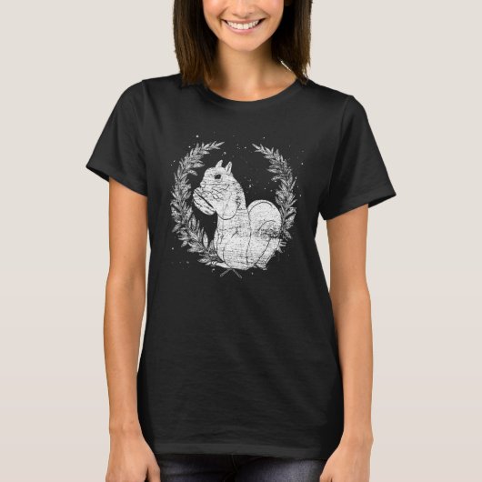 ヴィンテージの森リス Tシャツ (正面)