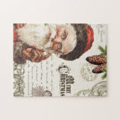 ヴィンテージの森林サンタ ジグソーパズル (横)