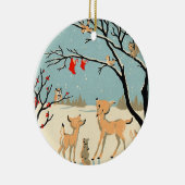 ヴィンテージの森林友人 セラミックオーナメント (右)