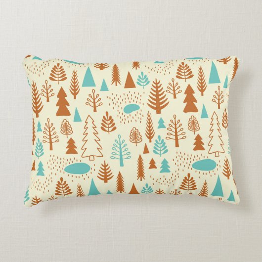 ヴィンテージの森：時代を超越した自然のパターン。 アクセントクッション (正面)