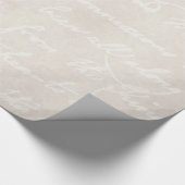 ヴィンテージの植民地クリーム色ベージュ文字の硫酸紙 ラッピングペーパー (角)