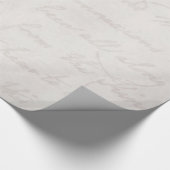 ヴィンテージの植民地薄い灰色の白い文字の羊皮紙 ラッピングペーパー (角)