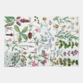 ヴィンテージの植物のイラストレーション キッチンタオル (横)