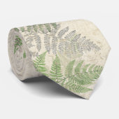 ヴィンテージの植物のシダの葉のタイ ネクタイ (ロール)