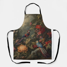 ヴィンテージの植物のシーンの鳥の花の楽園 エプロン