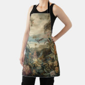 ヴィンテージの植物のシーンの鳥の花の楽園 エプロン (インサイチュ)
