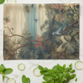 ヴィンテージの植物のシーンの鳥の花の楽園 キッチンタオル (折り畳み)