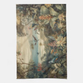 ヴィンテージの植物のシーンの鳥の花の楽園 キッチンタオル (縦)