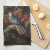 ヴィンテージの植物のシーンの鳥の花の楽園 キッチンタオル (四つ折り)