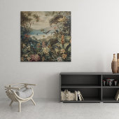 ヴィンテージの植物のシーンの鳥の花の楽園 キャンバスプリント