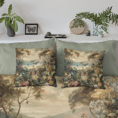 ヴィンテージの植物のシーンの鳥の花の楽園 クッション