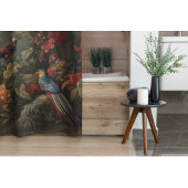 ヴィンテージの植物のシーンの鳥の花の楽園 シャワーカーテン