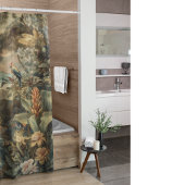 ヴィンテージの植物のシーンの鳥の花の楽園 シャワーカーテン