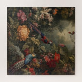 ヴィンテージの植物のシーンの鳥の花の楽園 ジグソーパズル (横)