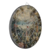 ヴィンテージの植物のシーンの鳥の花の楽園 ダーツボード (正面左)