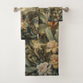 ヴィンテージの植物のシーンの鳥の花の楽園 バスタオルセット (インサイチュ)