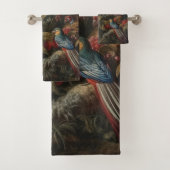 ヴィンテージの植物のシーンの鳥の花の楽園 バスタオルセット (インサイチュ)