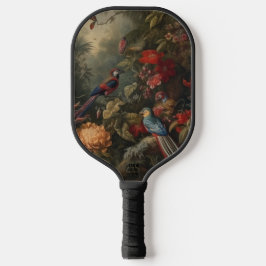ヴィンテージの植物のシーンの鳥の花の楽園 ピックルボールラケット