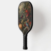 ヴィンテージの植物のシーンの鳥の花の楽園 ピックルボールラケット (左)