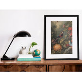 ヴィンテージの植物のシーンの鳥の花の楽園 フォトプリント           