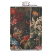 ヴィンテージの植物のシーンの鳥の花の楽園 フラスク (裏面)