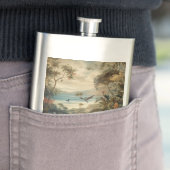 ヴィンテージの植物のシーンの鳥の花の楽園 フラスク (インサイチュ)