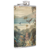 ヴィンテージの植物のシーンの鳥の花の楽園 フラスク (右)