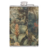 ヴィンテージの植物のシーンの鳥の花の楽園 フラスク (裏面)