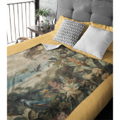 ヴィンテージの植物のシーンの鳥の花の楽園 フリースブランケット