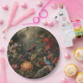 ヴィンテージの植物のシーンの鳥の花の楽園 ペーパープレート (パーティー)